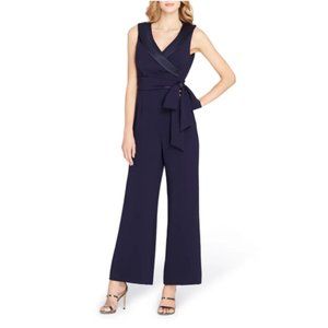 Sleeveless Satin Trim Jumpsuit
